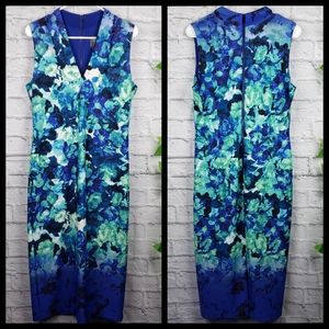 Vince Camuto 14 Sheath Dress Womens Dressy Floral